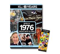 My First 18 Years - 'Born in' Book & Bookmark Gift Set | Birthday Keepsake | Nostalgia Bookmark (1976)
