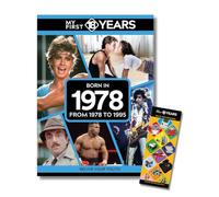 My First 18 Years - Born in Book & Bookmark Gift Set | Birthday Keepsake | Nostalgia Bookmark | Gold Limited Edition (1978)