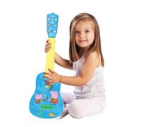 Lexibook, Peppa Pig, My First Guitar for children, 6 nylon strings, 21" long, guide included, blue/yellow, K200PP