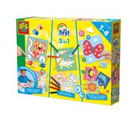 My first - 3 in 1 Fingerpainting, colouring and sticking sha SES Creative Multi 1 Pack