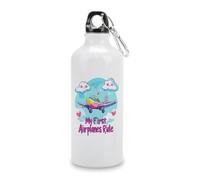 My First Airplane Ride Aluminum Water Bottle with Lid Portable Sport Tumbler for Men Women 600ml