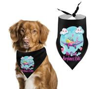 My First Airplane Ride Dog Bandana Adjustable Pet Scarf Bib Cute Triangle Handkerchief for Dogs Cats Gifts
