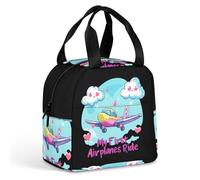 My First Airplane Ride Lunch Bag for Women Men Insulated Lunch Box Lunch Tote Bag for Work Picnic