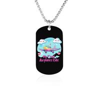 My First Airplane Ride Titanium-Steel Necklace Adjustable Pendant Jewelry for Women Men Gifts
