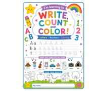 My First Alphabet and Number Book for Kids Ages 3-5: A Fun Preschool Workbook for Learning ABCs, Numbers and Coloring