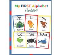My First Alphabet Handprint: ABC Animal Handprint End of the year activity, Ages 3-5, PreK, Kindergarten, Preschool, Gift