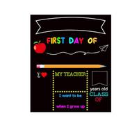 My First and Last Day 10x12 Inch Double Sided Sign Kindergarten Photo Props Back to Sign First and Last Days to Back to Classroom