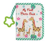 My First Baby Family Album for Baby, Soft Fabric Photo Book Album, Holds 10 Photos, My First Family Album for 4x6 Baby Shower Kids Toddlers Family Pictures (Green)