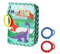 Baby Photo Album, My First Photo Album for Baby, Baby Photo Book, Comes with 2 Grip Handle Toys, Safe Materials, Bright Colors, and a Hanging Design to Record Your Child's Growth