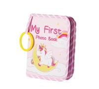 My First Baby Photo Book with Safe Mirror, 2025 New Life Sunny My First Baby Photo Album, Soft Fabric Album