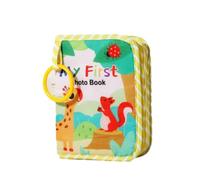 My First Baby Photo Book with Safe Mirror, 2025 New Life Sunny My First Baby Photo Album, Soft Fabric Album