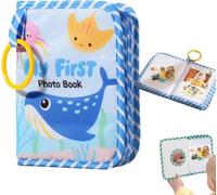 My First Baby Photo Book with Safe Mirror,2025 New MyFirst Soft Photo Album for Baby,BabysFirst Photo Album,Holds 4x6'' Photos, Kid Memory Keepsake Gift for Newborn Toddler Boy Girl Baby Shower