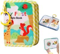 My First Baby Photo Book with Safe Mirror,2025 New MyFirst Soft Photo Album for Baby,BabysFirst Photo Album,Holds 4x6'' Photos, Kid Memory Keepsake Gift for Newborn Toddler Boy Girl Baby Shower