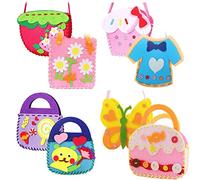 My First Beginner Sewing Kit Fun and Educational Animal Felt Sewing Kit for Kids Age 6-12, Cute Sewing DIY Craft Ornaments Your Own Sewing Craft Toys for Summer Party Classroom Activities (Set 3)