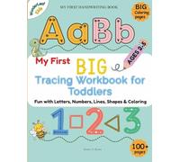 My First BIG Tracing Workbook for Toddlers: Letters, Numbers, Lines & Shapes | Ages 2-4 | Early Learn to Write Practice (Blue Edition): Pen Control, ... pages for Early Learners (WonderLeaf Kids)