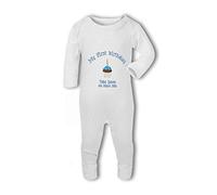 My First Birthday Personalised Name and Date for boy Cute - Baby Romper Suit - New Born