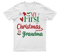 My First Christmas As Daddy Family Santa Claus Elf Matching T Shirt Funny Xmas Holiday Tee Top Grandma M