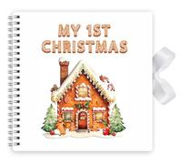 My First Christmas Memory Scrapbook & Photo Album - A Perfect Baby Book for Baby Journal - 20cm x 20cm