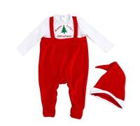 My First Christmas Outfit Girl,Fancy Dress Baby Boy Romper 0-3 Months Jumpsuit with Hat Costumes Set for 0-18Months Night Before Costume Kids Clothing (e#Dark Green,12-24 Months)