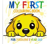 My First Colouring Book for 1 year old.Fun doodling for little hands. The perfect simple, extra-large children's designs. Thick lines. Large shapes.
