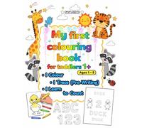 My first colouring book for toddlers 1+: Featuring simple drawings with thick outlines to learn how to colour without going over the lines