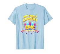 My First Concert was Epic Kids Music Festival Memory T-Shirt, Men, Baby Blue, XXL