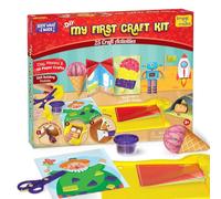 My First Craft Kit with Activity Book | 25 DIY Art & Craft Activities | 1 Child-Safe Scissor | 4 Tubs of Reuseable Dough | Gifts for Girls & Boys
