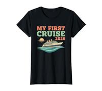 My First Cruise 2026 Value Graphic T-Shirt, Women, Black, XS