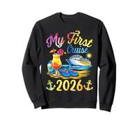My First Cruise 2026 Vintage Sunset Family Summer Cruising Sweatshirt