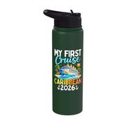 My First Cruise Caribbean 2026 Vacation Trip Stainless Steel Insulated Water Bottle