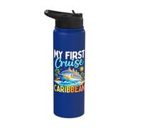 My First Cruise Caribbean Vacation Trip Stainless Steel Insulated Water Bottle