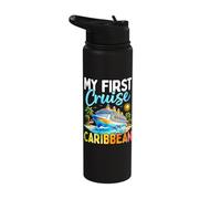 My First Cruise Caribbean Vacation Trip Stainless Steel Insulated Water Bottle