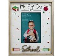 My First Day at School Frame |With/Without Photo Print | Decorative Photo Frame for 4 x 6 Inch Pictures | Memory Frame for Kids’ School Milestone | Gift for Parents and Teachers