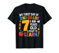 My First Day of 2nd Grade Ready to Learn Boys Kids Value Graphic T-Shirt