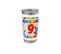 My First Day of 4th Grade 9 Years Old Back to School Stainless Steel Insulated Tumbler