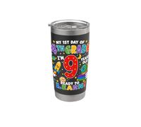 My First Day of 4th Grade 9 Years Old Back to School Stainless Steel Insulated Tumbler
