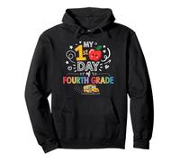 My First Day of Fourth 4th Grade School Bus Kids Girls Boys Pullover Hoodie