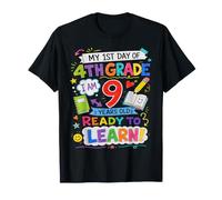 My First Day of Fourth Grade 9 Years Old Back to School T-Shirt