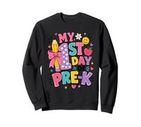 My First Day of Pre Kindergarten Coquette Bow Sweatshirt