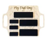 “My First Day of School” Reusable Chalkboard Sign, Portable Handle Design, Photo Prop for Kids - Perfect for Nursery, Kindergarten, Primary School Milestones