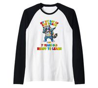 My First Day of Second Grade Funny Raccoon Back to School Raglan Baseball Tee