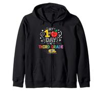 My First Day of Third 3rd Grade School Bus Kids Girls Boys Zip Hoodie