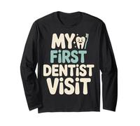 My First Dentist Visit Kids Toothbrush Smile Long Sleeve T-Shirt