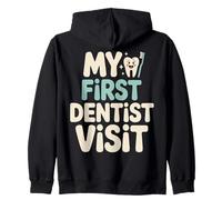 My First Dentist Visit Kids Toothbrush Smile Zip Hoodie