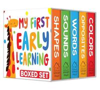 My First Early Learning Mini Boxset - 5 Mini Board Books: Colors, Shapes, Words, Sounds & Opposites | Pocket-Sized Learning Books with Bright Pictures | Durable Toddler Board Book Set | Ages 1-3 Years