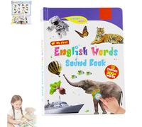 My First English Sound Toy - 470+ Words,21 Themes,Fun Word Game,Press Alphabet Sound Book,Talking Early Interactive Audio Sound Books for Toddlers Kids 2-9 Years Old Vocabulary Speech Learning (3-9Y)