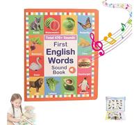 My First English Sound Toy - 470+ Words,21 Themes,Fun Word Game,Press Alphabet Sound Book,Talking Early Interactive Audio Sound Books for Toddlers Kids 2-9 Years Old Vocabulary Speech Learning (0-6Y)