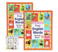 My First English Sound Toy - 470+ Words, 21 Themes, Fun Word Game, Press to Learn Phonics (2Pcs)
