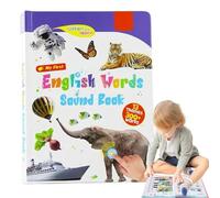 My First English Sound Toy,English Words Speaking Book,21 Themes,Fun Word Game,Juguete Educativo for Educational Language, Alphabet Sound Book, Best Englishs Pronunciation Books for Kids (B)