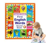 My First English Sound Toy,English Words Speaking Book,21 Themes,Fun Word Game,Juguete Educativo for Educational Language, Alphabet Sound Book, Best Englishs Pronunciation Books for Kids (A)